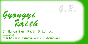 gyongyi raith business card